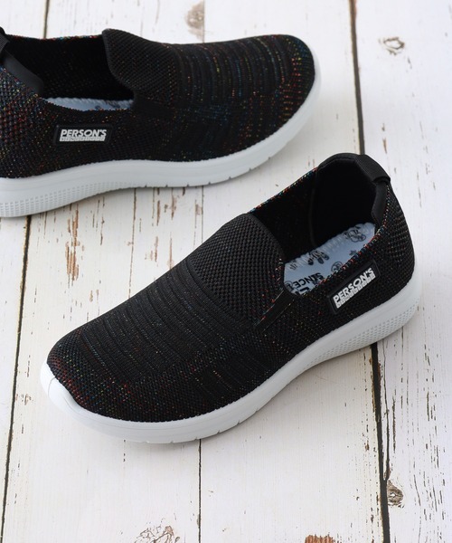 PERSON'S（パーソンズ）の「PERSON'S 軽量ニットスニーカー（スリッポン・レディース・ネイビー/ピンク/ブラック・22.5cm/24.0cm/23.5cm/23.0cm/24.5cm）」の12枚目の写真