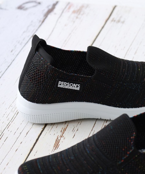 PERSON'S（パーソンズ）の「PERSON'S 軽量ニットスニーカー（スリッポン・レディース・ネイビー/ピンク/ブラック・22.5cm/24.0cm/23.5cm/23.0cm/24.5cm）」の13枚目の写真