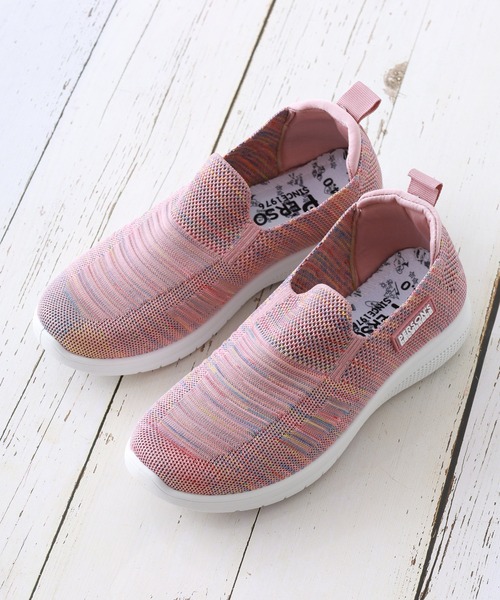 PERSON'S（パーソンズ）の「PERSON'S 軽量ニットスニーカー（スリッポン・レディース・ネイビー/ピンク/ブラック・22.5cm/24.0cm/23.5cm/23.0cm/24.5cm）」の6枚目の写真