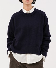 【SOFT KNIT SERIES】ラグランクルーネックニットトップス