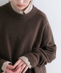【SOFT KNIT SERIES】ラグランクルーネックニットトップス