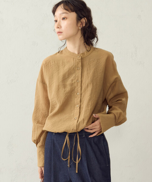 COMME CA ISM(コムサイズム)の「【セットアイテム】シアーシャツ+タンクトップ(Tシャツ/カットソー・レディース・キャメル/ライトグレー/グリーン/ネイビー・MEDIUM/LARGE)」の4枚目の写真