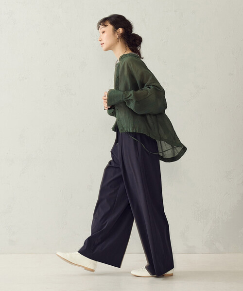 COMME CA ISM(コムサイズム)の「【セットアイテム】シアーシャツ+タンクトップ(Tシャツ/カットソー・レディース・キャメル/ライトグレー/グリーン/ネイビー・MEDIUM/LARGE)」の19枚目の写真