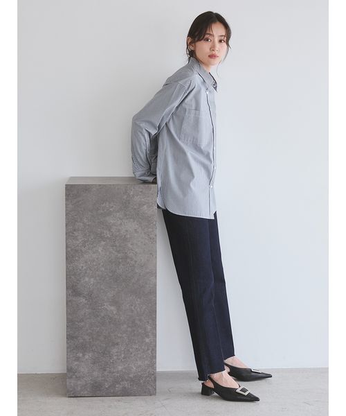 Mila Owen(ミラオーウェン)の「裾段差テーパードデニムパンツ(デニムパンツ・レディース・インディゴブルー/ブルー/ライトブルー/ブラック・2/00/1/0)」の11枚目の写真