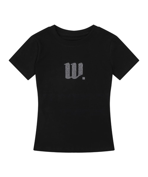SHEPP(シープ)の「【Y2K】バックエンジェルラインストーンタイトチビTシャツ(Tシャツ/カットソー・レディース・ブラック/ホワイト・L/M)」の11枚目の写真