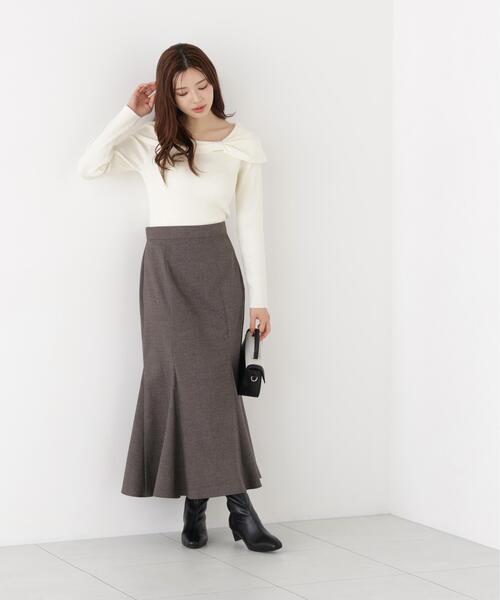 PROPORTION BODY DRESSING(プロポーションボディドレッシング)の「Autumnマーメイドスカート / 1216220900(スカート・レディース・ボルドー/ブラウン系その他/ブラック・MEDIUM/P/S/PSS/SMALL)」の3枚目の写真