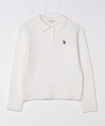 U.S. POLO ASSN./ユーエスポロアッスン モヘア風 襟付きニットポロ