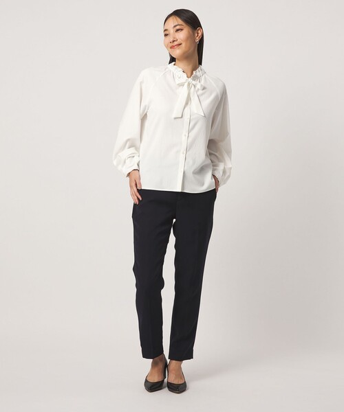 A DAY IN THE LIFE UNITED ARROWS(アデイインザライフユナイテッドアローズ)の「ボウタイ フリルネックブラウス <A DAY IN THE LIFE>(シャツ/ブラウス・レディース・ライトピンク/ホワイト/その他1/ライトブルー・FREE)」の8枚目の写真
