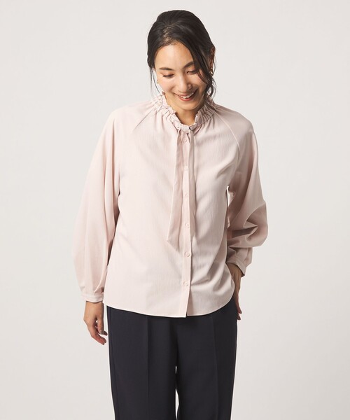 A DAY IN THE LIFE UNITED ARROWS(アデイインザライフユナイテッドアローズ)の「ボウタイ フリルネックブラウス <A DAY IN THE LIFE>(シャツ/ブラウス・レディース・ライトピンク/ホワイト/その他1/ライトブルー・FREE)」の10枚目の写真