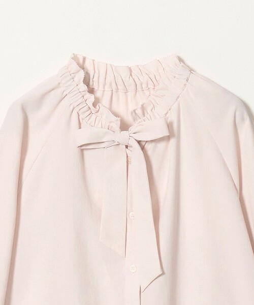 A DAY IN THE LIFE UNITED ARROWS(アデイインザライフユナイテッドアローズ)の「ボウタイ フリルネックブラウス <A DAY IN THE LIFE>(シャツ/ブラウス・レディース・ライトピンク/ホワイト/その他1/ライトブルー・FREE)」の5枚目の写真