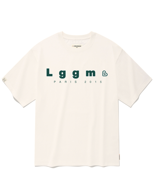 LENGAGEMENT（ランガージュマン）の「オーバーサイズ LGGM 半袖Tシャツ [オフホワイト]（Tシャツ/カットソー・レディース・その他・100/105/95）」の2枚目の写真