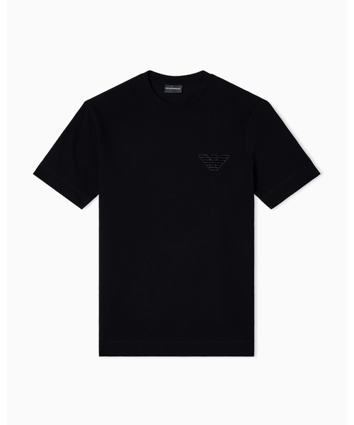 EMPORIO ARMANI(エンポリオアルマーニ)の「【エンポリオ アルマーニ】Tシャツ ピケジャージー イーグルパッチ(Tシャツ/カットソー・メンズ・ブラック/ブラウン・X-LARGE/LARGE/MEDIUM/X-SMALL/SMALL)」の7枚目の写真
