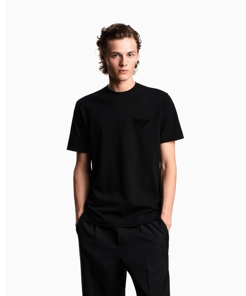 EMPORIO ARMANI(エンポリオアルマーニ)の「【エンポリオ アルマーニ】Tシャツ ピケジャージー イーグルパッチ(Tシャツ/カットソー・メンズ・ブラック/ブラウン・X-LARGE/LARGE/MEDIUM/X-SMALL/SMALL)」の8枚目の写真