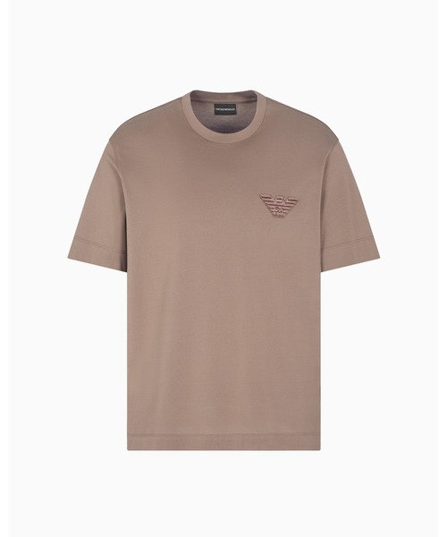 EMPORIO ARMANI(エンポリオアルマーニ)の「【エンポリオ アルマーニ】Tシャツ ピケジャージー イーグルパッチ(Tシャツ/カットソー・メンズ・ブラック/ブラウン・X-LARGE/LARGE/MEDIUM/X-SMALL/SMALL)」の3枚目の写真