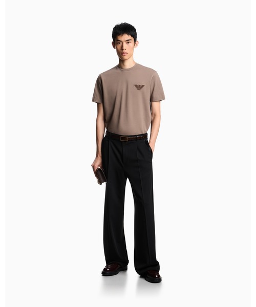 EMPORIO ARMANI(エンポリオアルマーニ)の「【エンポリオ アルマーニ】Tシャツ ピケジャージー イーグルパッチ(Tシャツ/カットソー・メンズ・ブラック/ブラウン・X-LARGE/LARGE/MEDIUM/X-SMALL/SMALL)」の5枚目の写真