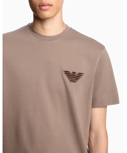 EMPORIO ARMANI(エンポリオアルマーニ)の「【エンポリオ アルマーニ】Tシャツ ピケジャージー イーグルパッチ(Tシャツ/カットソー・メンズ・ブラック/ブラウン・X-LARGE/LARGE/MEDIUM/X-SMALL/SMALL)」の6枚目の写真