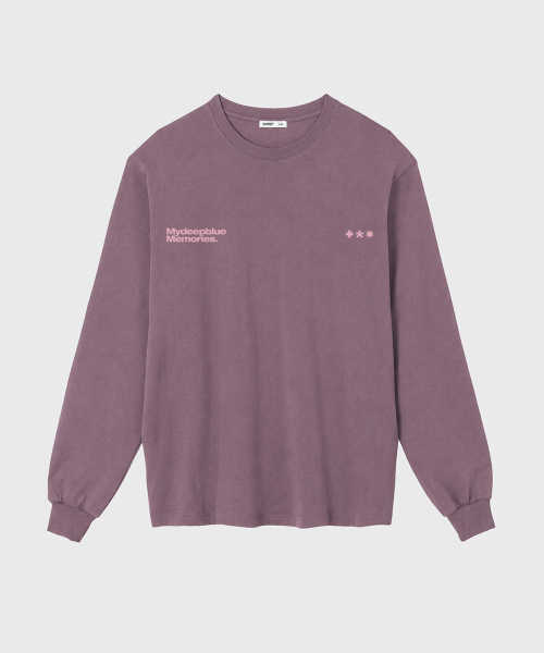 mydeepbluememories(マイディープブルーメモリーズ)の「MM SYMBOL LOGO LONG SLEEVE T(DARK PINK)(Tシャツ/カットソー・レディース・ホワイト・ONE SIZE)」の2枚目の写真