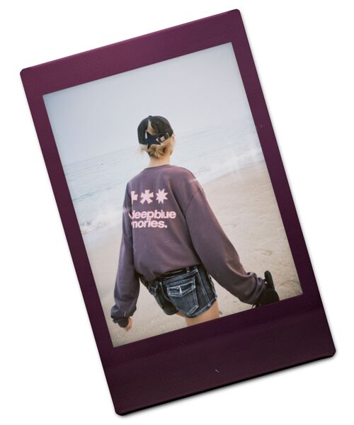 mydeepbluememories(マイディープブルーメモリーズ)の「MM SYMBOL LOGO LONG SLEEVE T(DARK PINK)(Tシャツ/カットソー・レディース・ホワイト・ONE SIZE)」の4枚目の写真