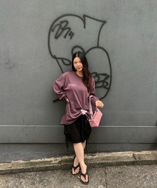 mydeepbluememories(マイディープブルーメモリーズ)の「MM SYMBOL LOGO LONG SLEEVE T(DARK PINK)(Tシャツ/カットソー・レディース・ホワイト・ONE SIZE)」の7枚目の写真