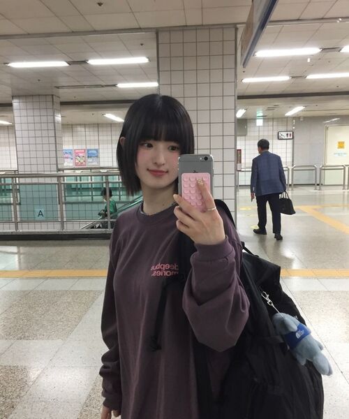 mydeepbluememories(マイディープブルーメモリーズ)の「MM SYMBOL LOGO LONG SLEEVE T(DARK PINK)(Tシャツ/カットソー・レディース・ホワイト・ONE SIZE)」の9枚目の写真