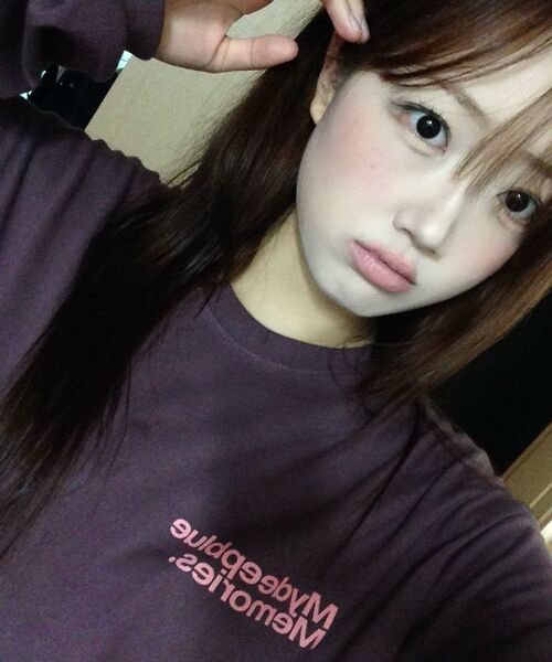 mydeepbluememories(マイディープブルーメモリーズ)の「MM SYMBOL LOGO LONG SLEEVE T(DARK PINK)(Tシャツ/カットソー・レディース・ホワイト・ONE SIZE)」の10枚目の写真