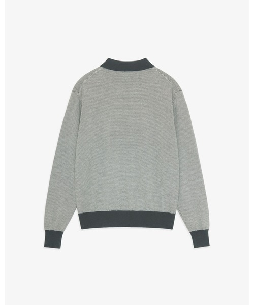 FRONT 11201（フロントワンワントゥーオーワン）の「11201 Organic Cotton Knitted Polo（ポロシャツ・メンズ・チャコールグレー・XL/L/M/S）」の2枚目の写真