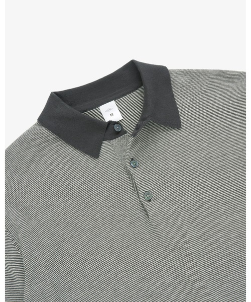 FRONT 11201（フロントワンワントゥーオーワン）の「11201 Organic Cotton Knitted Polo（ポロシャツ・メンズ・チャコールグレー・XL/L/M/S）」の3枚目の写真