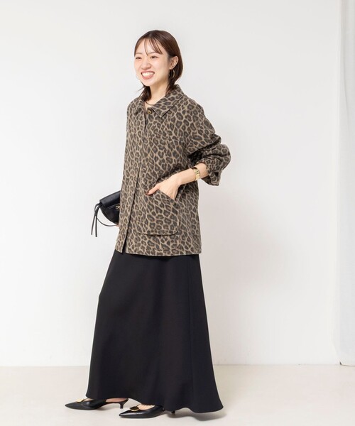 NOLLEY’S(ノーリーズ)の「【WEB限定】ウォッシャブルレオパードジャケット(ブルゾン・レディース・ベージュ系その他3・FREE)」の3枚目の写真