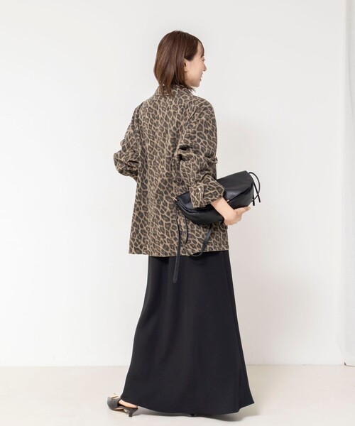 NOLLEY’S(ノーリーズ)の「【WEB限定】ウォッシャブルレオパードジャケット(ブルゾン・レディース・ベージュ系その他3・FREE)」の4枚目の写真