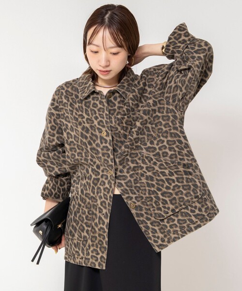 NOLLEY’S(ノーリーズ)の「【WEB限定】ウォッシャブルレオパードジャケット(ブルゾン・レディース・ベージュ系その他3・FREE)」の7枚目の写真