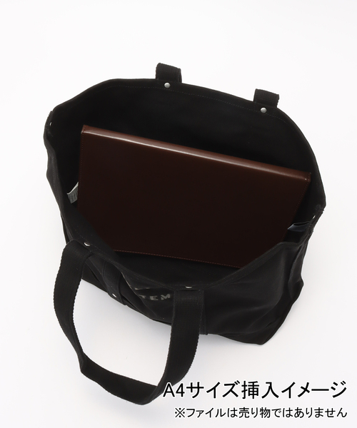 FRAMeWORK(フレームワーク)の「BELL SYSTEM キャンバスツールバッグSロング(トートバッグ・レディース・ブラック・FREE)」の7枚目の写真