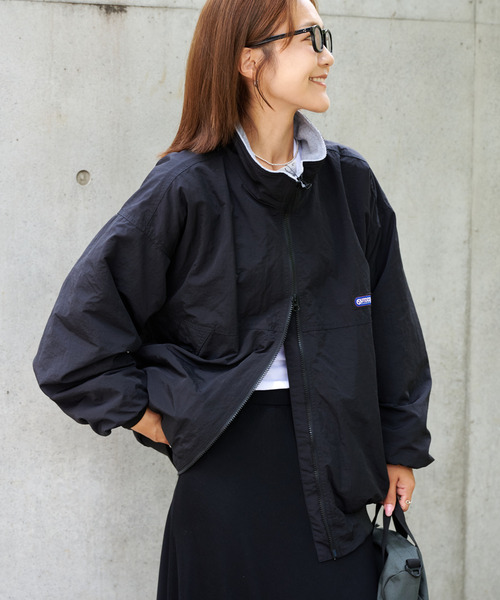 OUTDOOR PRODUCTS(アウトドアプロダクツ)の「FREECE LINED BOMBER JACKET(ブルゾン・レディース・ブラック/レッド・FREE)」の3枚目の写真