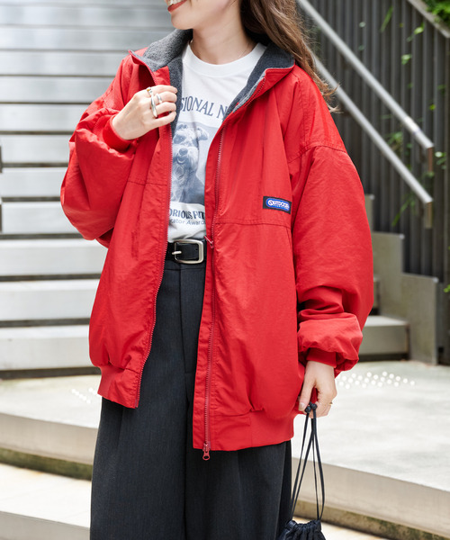 OUTDOOR PRODUCTS(アウトドアプロダクツ)の「FREECE LINED BOMBER JACKET(ブルゾン・レディース・ブラック/レッド・FREE)」の16枚目の写真