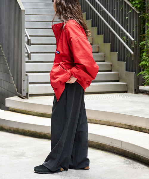 OUTDOOR PRODUCTS(アウトドアプロダクツ)の「FREECE LINED BOMBER JACKET(ブルゾン・レディース・ブラック/レッド・FREE)」の20枚目の写真