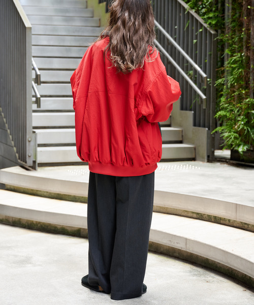 OUTDOOR PRODUCTS(アウトドアプロダクツ)の「FREECE LINED BOMBER JACKET(ブルゾン・レディース・ブラック/レッド・FREE)」の21枚目の写真