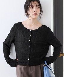 ドットシャーリングシアーカーディガン
