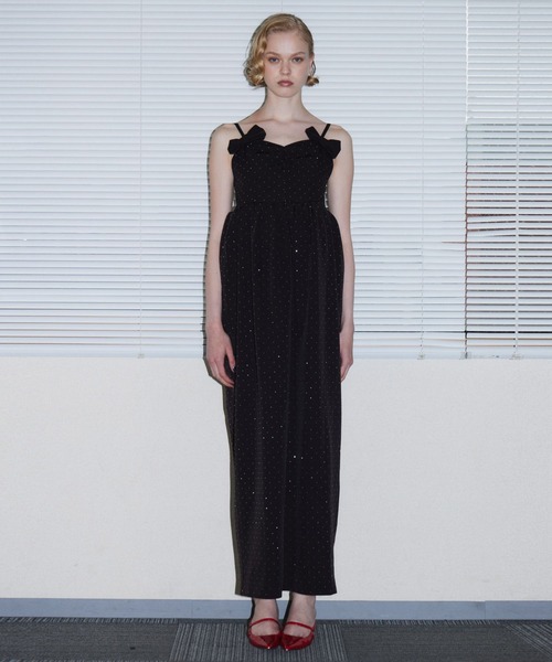 ANDRESD(アンドレスド)の「グリントリボンロングドレス / GLINT RIBBON LONG DRESS(ドレス・レディース・ブラック/ブラウン・S/M/L)」の18枚目の写真