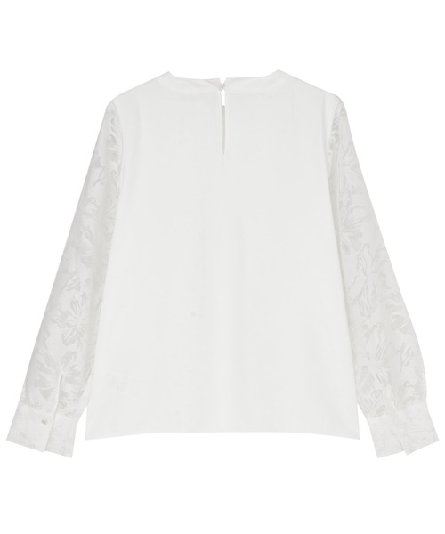 TOKYO SHIRTS(トウキョウシャツ)の「ジョーゼット オパールスリーブ ブラウス 長袖 レディースデザインシャツ(シャツ/ブラウス・レディース・ブラック・M)」の3枚目の写真