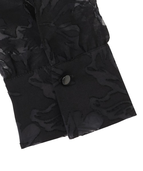TOKYO SHIRTS(トウキョウシャツ)の「ジョーゼット オパールスリーブ ブラウス 長袖 レディースデザインシャツ(シャツ/ブラウス・レディース・ブラック・M)」の10枚目の写真