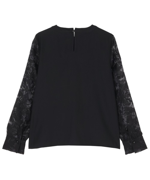 TOKYO SHIRTS(トウキョウシャツ)の「ジョーゼット オパールスリーブ ブラウス 長袖 レディースデザインシャツ(シャツ/ブラウス・レディース・ブラック・M)」の8枚目の写真