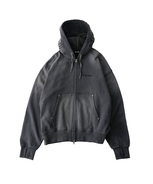 Subciety(サブサエティ)の「Double zip short hoodie(ベスト・メンズ・ブラック/グレー・L/M/S/XL)」の21枚目の写真