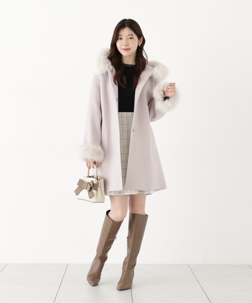 PROPORTION BODY DRESSING（プロポーションボディドレッシング）の「部分シアーレディニット / 1216270913（ニット/セーター・レディース・ホワイト系その他/ブラック/ピンク・MEDIUM/SMALL）」の10枚目の写真