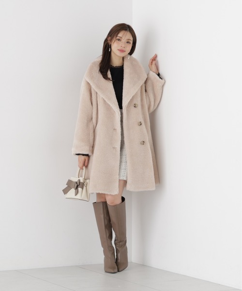 PROPORTION BODY DRESSING（プロポーションボディドレッシング）の「部分シアーレディニット / 1216270913（ニット/セーター・レディース・ホワイト系その他/ブラック/ピンク・MEDIUM/SMALL）」の11枚目の写真