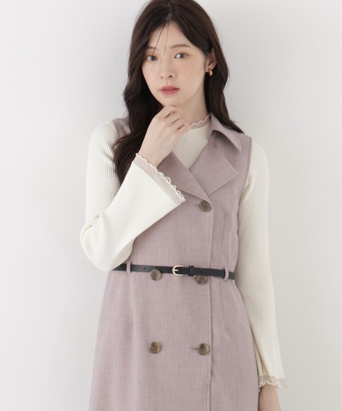 PROPORTION BODY DRESSING（プロポーションボディドレッシング）の「部分シアーレディニット / 1216270913（ニット/セーター・レディース・ホワイト系その他/ブラック/ピンク・MEDIUM/SMALL）」の18枚目の写真