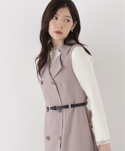 PROPORTION BODY DRESSING（プロポーションボディドレッシング）の「部分シアーレディニット / 1216270913（ニット/セーター・レディース・ホワイト系その他/ブラック/ピンク・MEDIUM/SMALL）」の19枚目の写真
