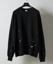 HAND PAINTED FIRM COTTON LIGHT SHORT PILE L/S SWEATSHIRT / ハンドペイント ファーム コットン ライト ミニ裏毛 クルーネック スウェット