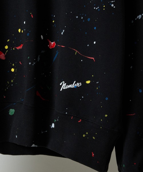 NUMBER (N)INE(ナンバーナイン)の「HAND PAINTED FIRM COTTON LIGHT SHORT PILE L/S SWEATSHIRT / ハンドペイント ファーム コットン ライト ミニ裏毛 クルーネック スウェット(スウェット・メンズ・グレー/グレー系その他2/ブラック/ブラック系その他2・M/L/XL)」の8枚目の写真