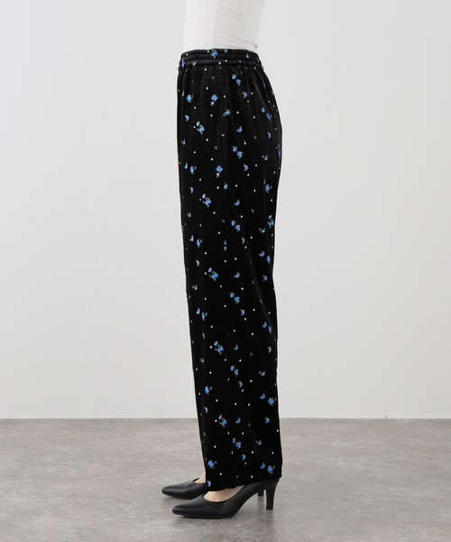 JOURNAL STANDARD relume(ジャーナルスタンダード レリューム)の「ベロアエンブロイダリーパンツ(その他パンツ・レディース・ブラック/ブラウン・FREE)」の10枚目の写真