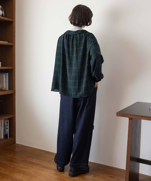 studio CLIP(スタディオクリップ)の「《natural by clip》2WAYカルゼチェックブラウス(シャツ/ブラウス・レディース・その他1/その他2・FREE)」の5枚目の写真