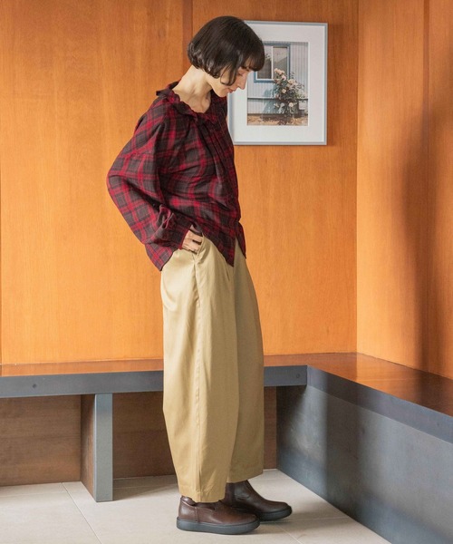 studio CLIP(スタディオクリップ)の「《natural by clip》2WAYカルゼチェックブラウス(シャツ/ブラウス・レディース・その他1/その他2・FREE)」の12枚目の写真